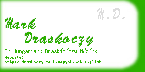 mark draskoczy business card